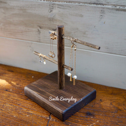 木のアクセサリー収納　ダブル 1枚目の画像