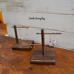 木のアクセサリー収納　ダブル 4枚目の画像