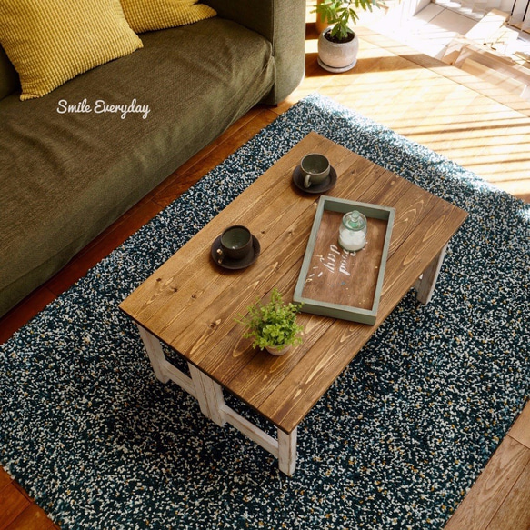 折り畳んでベンチにもなるローテーブル ローテーブル・リビング