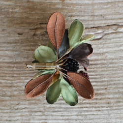 染の草花・ラズベリーのコサージュ 2枚目の画像