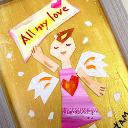 ☆販売済☆貼り絵原画「All my love」 3枚目の画像