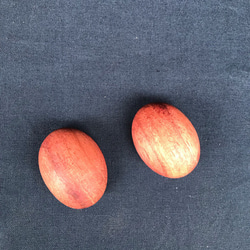 帯留め　天然木　シンプル　楕円形　金具付き　ハンドメイド　蜜ろう仕上げ 2枚目の画像