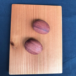 帯留め　天然木　シンプル　楕円形　金具付き　ハンドメイド　蜜ろう仕上げ 4枚目の画像