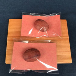 帯留め　天然木　シンプル　楕円形　金具付き　ハンドメイド　蜜ろう仕上げ 5枚目の画像