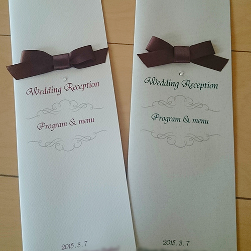 披露宴 プログラム＆メニュー表 その他オーダーメイド miyu 通販 