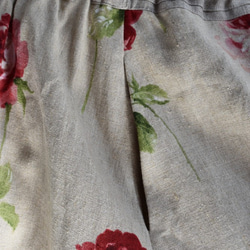 ＜1点物＞ローズプリントのリネンスカート 4枚目の画像