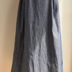 送料込み＜一点物＞コットンリネンのスカート 2枚目の画像