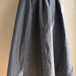 送料込み＜一点物＞コットンリネンのスカート 5枚目の画像
