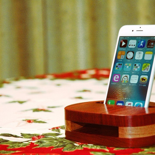 木製 iphoneスピーカー 6 6s・6 plusなど対応 クリスマス限定カラー 