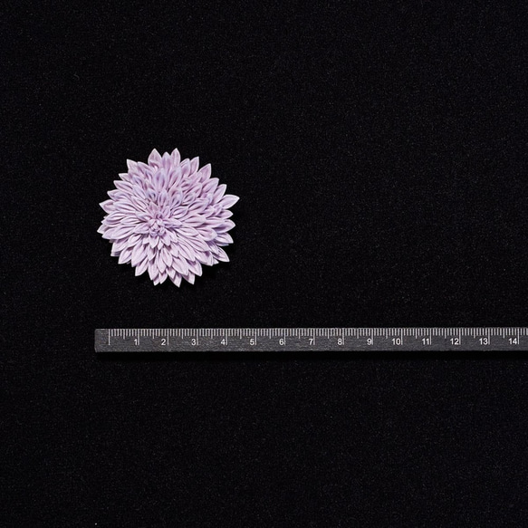 つまみ細工 菊モチーフブローチ ペンダントトップ帯留金具付 3枚目の画像