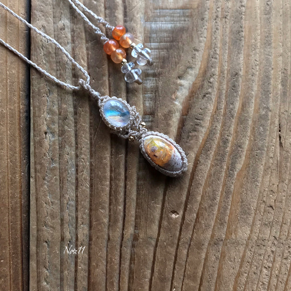 マクラメネックレス（カンテラオパール×ムーンストーン） 【公式通販】