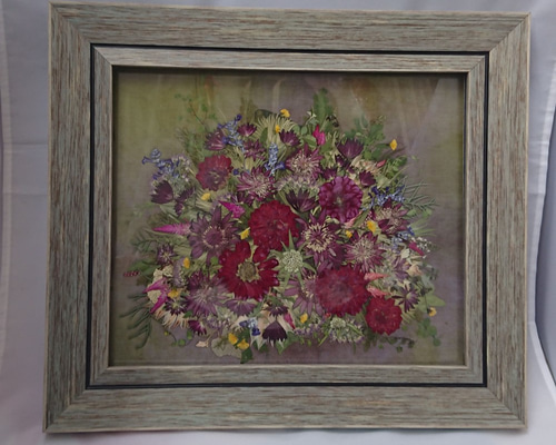 再入荷！】 お値引き価格】押し花アート【タテ54cm×ヨコ45cm