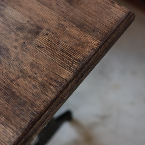 エイジング塗装 ダークブラウン天板 サイズ変更可 80㎝×45