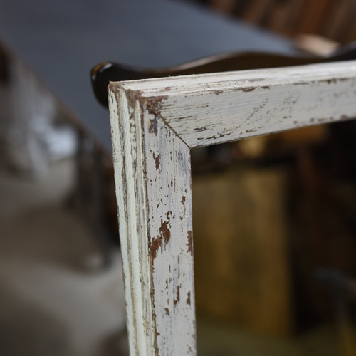 サイズオーダー できる シャビーシックミラー 60×40 壁付可 洗面所