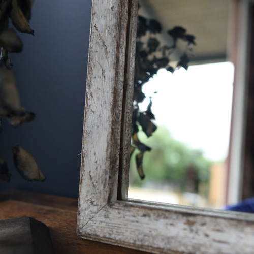 サイズオーダー できる シャビーシックミラー 壁付可 洗面所