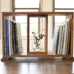 古家具ビンテージ品◾️木製マガジンラック 本立て 絵本立て シェルフ 古家具ビンテージ品◾️木製マガジンラック 本立て 絵本立て シェルフ