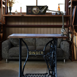 ダイニングテーブル エイジング塗装天板 90cm*60cm アンティーク