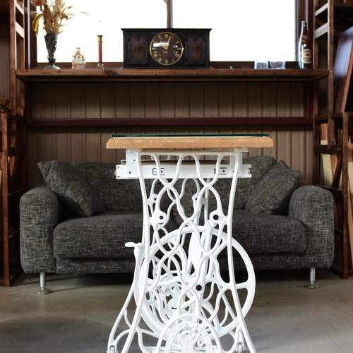 singer白脚 70＊45㎝ アンティーク ミシンテーブル サイズ変更可