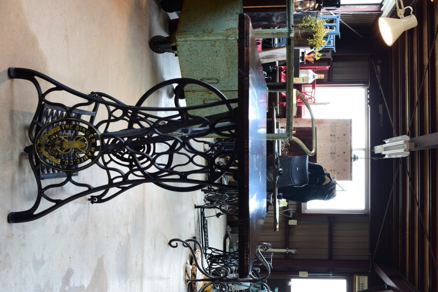 singer網脚/ ダイニングテーブル　天板サイズ変更可　130㎝×60㎝　テーブル　食卓　机　デスク