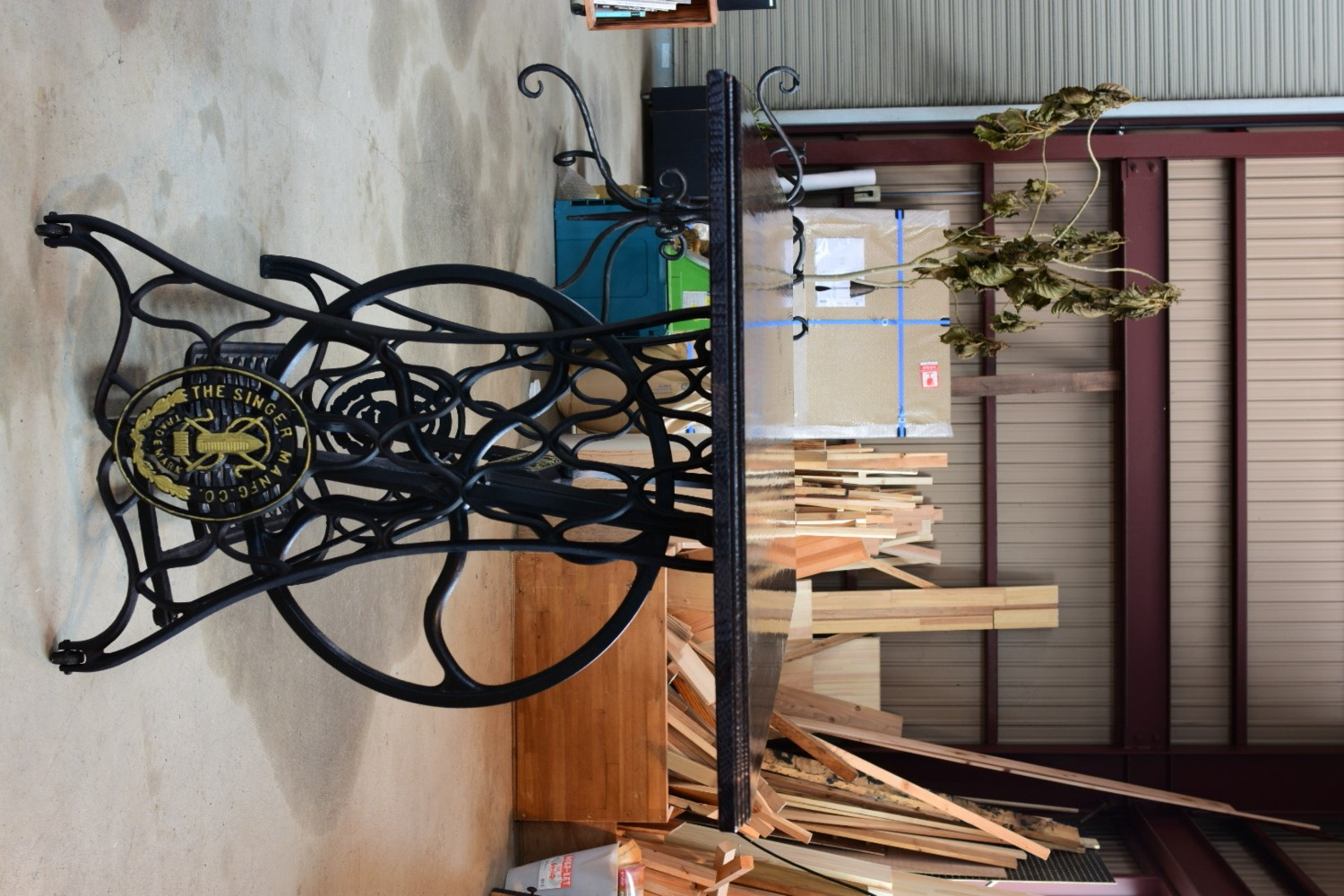 singer網脚/ ダイニングテーブル　天板サイズ変更可　130㎝×60㎝　テーブル　食卓　机　デスク