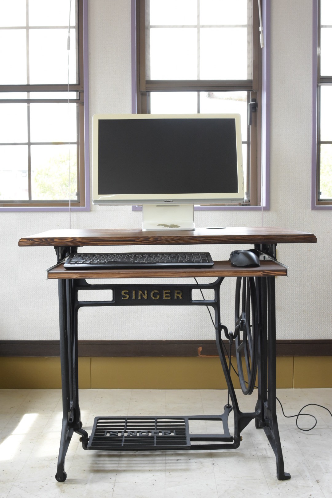 SINGER パソコンデスク サイズ変更可 テレワーク リモートワーク