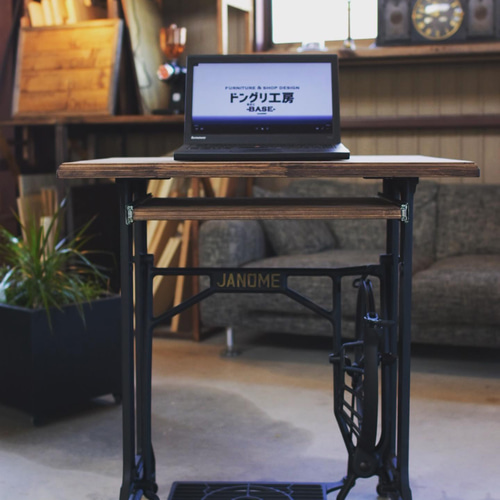 アンティークパソコンデスク 約70×45㎝ ミシンテーブル サイズ変更可