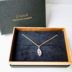 14kgf  ハーキマーダイヤモンドのネックレス〜HERKIMER DIAMOND〜 3枚目の画像