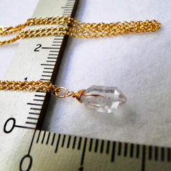 14kgf  ハーキマーダイヤモンドのネックレス〜HERKIMER DIAMOND〜 6枚目の画像