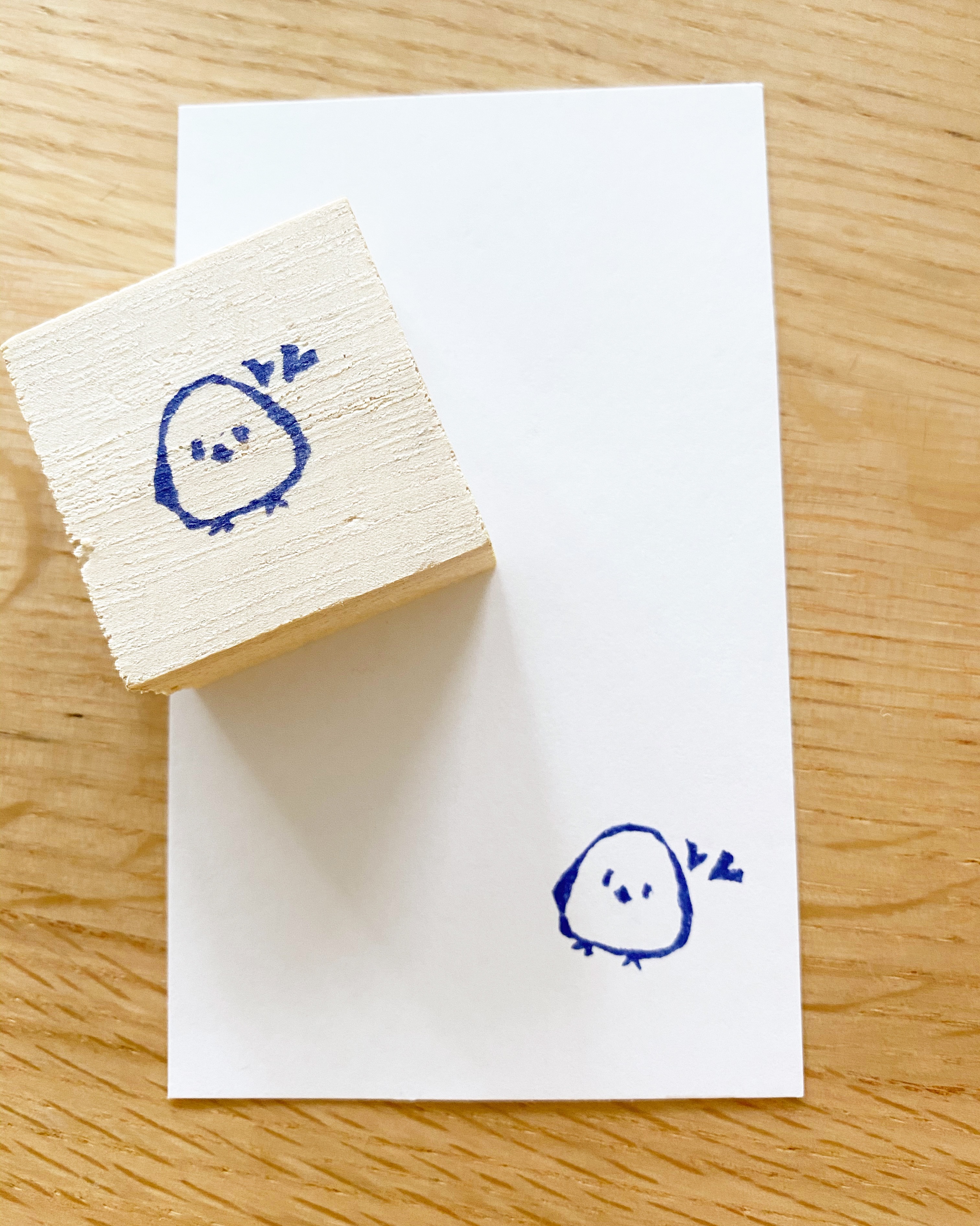 シマエナガちゃんハートの消しゴムはんこ はんこ・スタンプ riccio 
