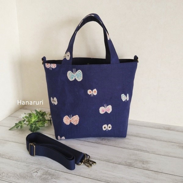 ハンドメイド トートバッグ ミナペルホネン アネモネ リバティ