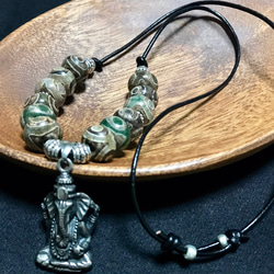 ガネーシャと天珠のネックレス 3枚目の画像
