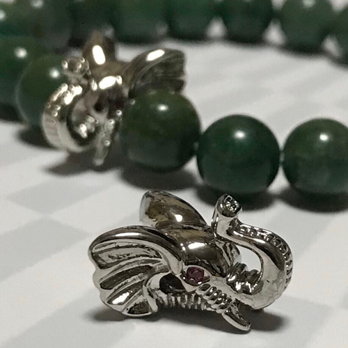 アフリカンジェードと象のブレスレット ブレスレット BE UZU 通販