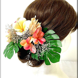 ヘッドドレス 髪飾り Plumeria ハワイアン リゾート パーティー イベント 発表会 3枚目の画像