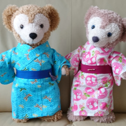 ロ*ン様 Duffy and Friends 浴衣・帯セット M-L ダッフィー ロ*ン様 Duffy and Friends 浴衣・帯セット M-L ダッフィー