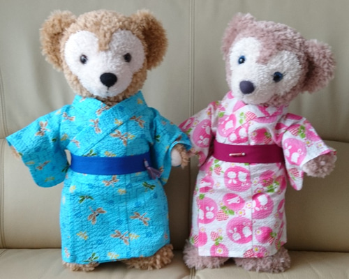 ロ*ン様 Duffy and Friends 浴衣・帯セット M-L ダッフィー ロ*ン様 Duffy and Friends 浴衣・帯セット M-L ダッフィー