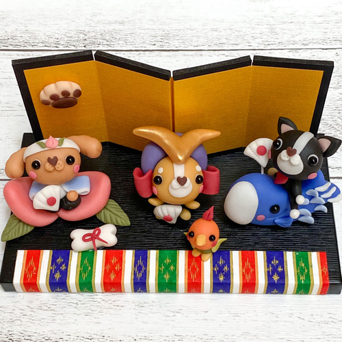 【五月人形飾り】うさぎ・こいのぼり・あやめ・ハンドメイド【端午の節句】 端午の節句 ちりめん細工 うさぎと鯉のぼり 五月人形