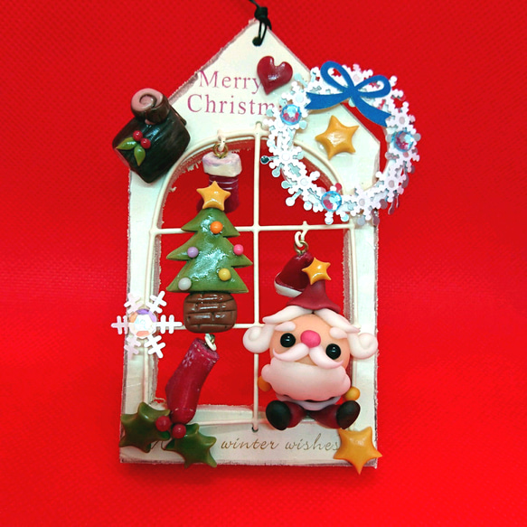 SALE こねこね ☆樹脂粘土 サンタさんとクリスマスツリー ミニチュア