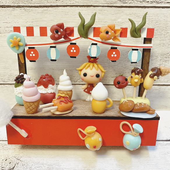 お祭り 屋台 かき氷 ラムネ チョコバナナ 3D ネイルパーツ オーダー