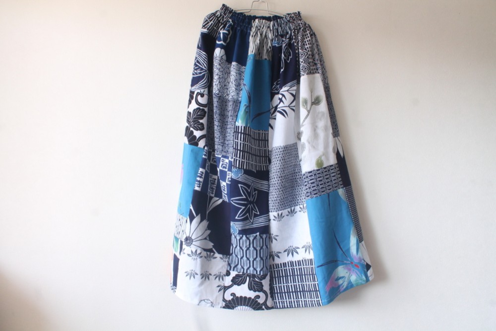 ☆浴衣ロングスカート☆パッチワーク♪/32ys06