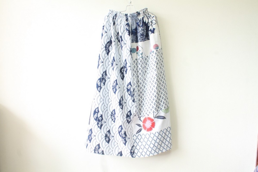 ☆浴衣ロングスカート☆パッチワーク♪/32ys17