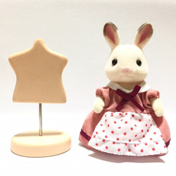 うさぎのお雛様(大) 4 座布団(赤)付き ちりめん ひな人形・雛飾り