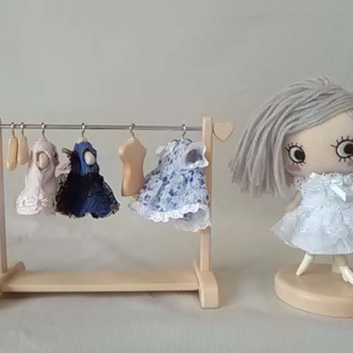 ぬいぐるみ ハッピードール用ハンガーラックBセット ぬいぐるみ studio