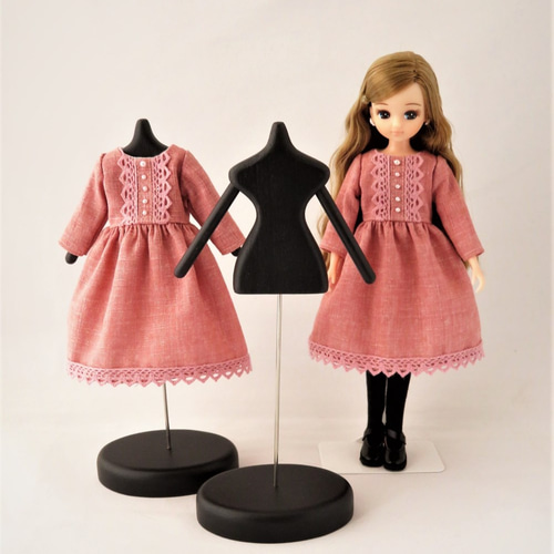 22㎝ドール長袖用トルソー（黒）1セット その他人形 studio