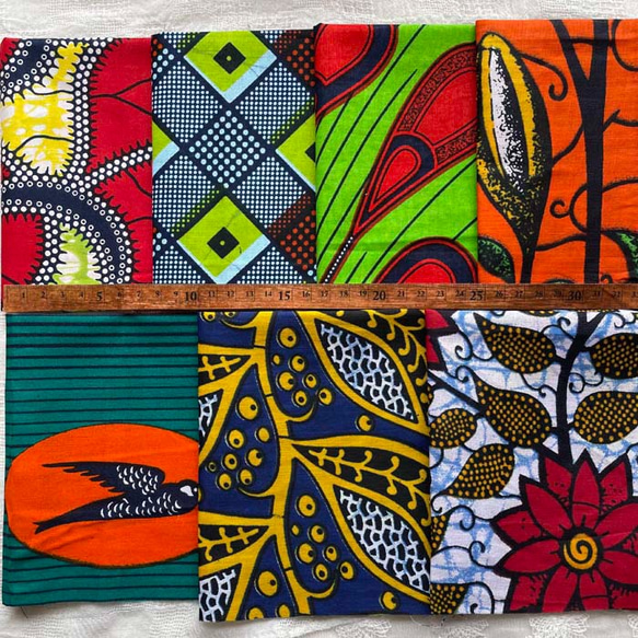 ハギレセット＊15枚組  生地  アフリカ布 アフリカン 小物作り ハンドメイド 手作り 手芸用品 布 a90203 3枚目の画像
