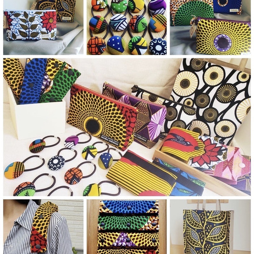 ハギレセット＊5枚組 生地 アフリカ布 アフリカン 小物作り