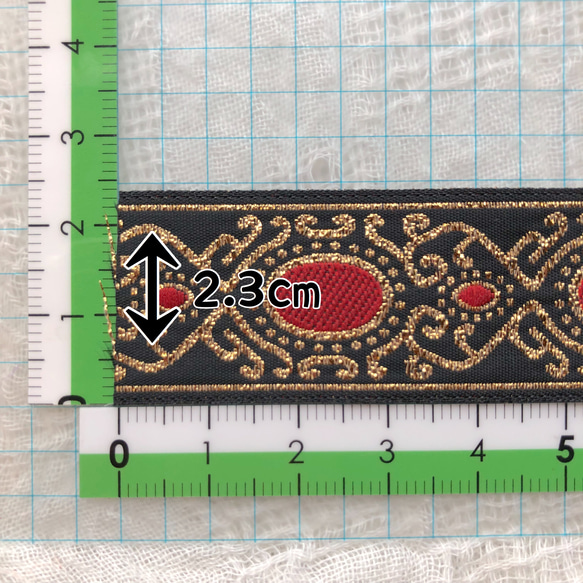 【チロリアンテープ＊1,5m販売】エスニック アジアン チェンマイ買付け お花 刺繍 紋様 2枚目の画像