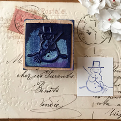 フランスのアンティークスタンプ・フェルナン・ナタン社の雪だるま