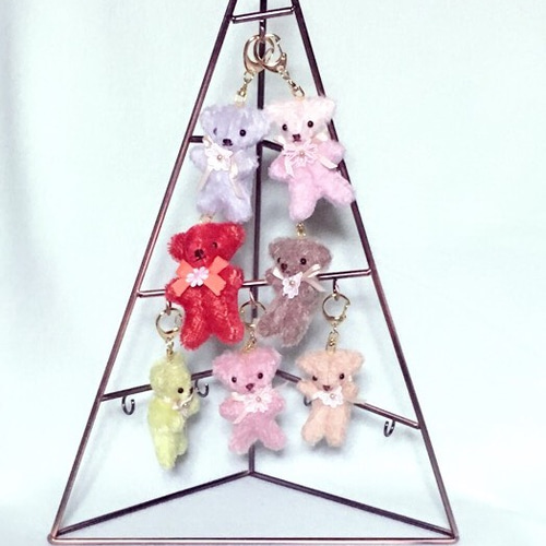 ベアキーホルダー 赤 ぬいぐるみ P-kan ＊ teddy 通販 6551714