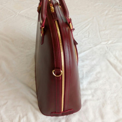 ブガッティ型バッグ（大型A4ファイル対応・ワインレッド色、各色） 2枚目の画像