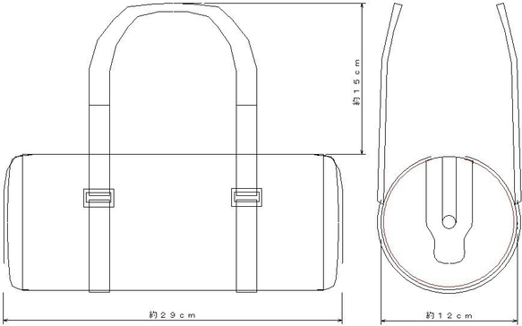 Ch様ご注文のバッグ（直径１２ｃｍ、黒＆赤色） 7枚目の画像